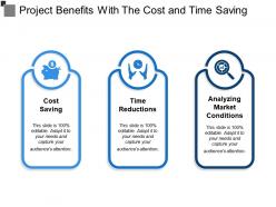 Project benefits with the cost and time saving