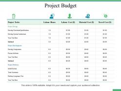 Project budget develop functional specifications
