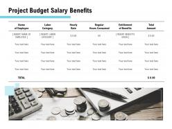 Project budget salary benefits ppt powerpoint presentation inspiration images