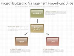 Project budgeting management powerpoint slide