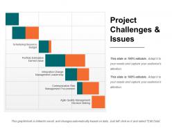 Project challenges and issues ppt diagrams