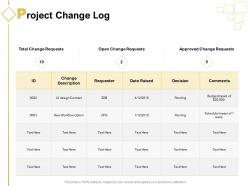Project change log ppt powerpoint presentation pictures clipart images