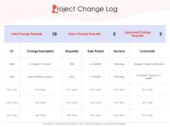 Project change log ppt powerpoint presentation summary ideas