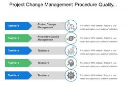 Project change management procedure quality management performance metric system