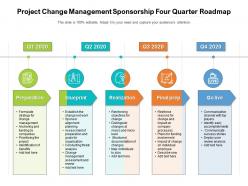 Project change management sponsorship four quarter roadmap