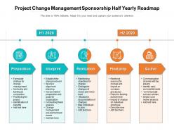 Project change management sponsorship half yearly roadmap