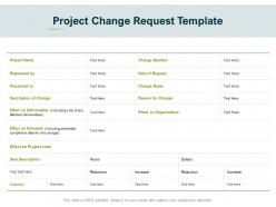 Project change request template ppt powerpoint presentation icon slideshow