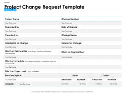 Project change request template ppt powerpoint presentation layouts background
