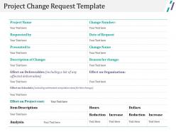 Project change request template ppt slide styles
