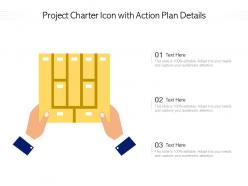 Project charter icon with action plan details
