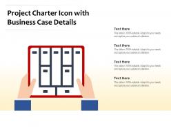Project charter icon with business case details