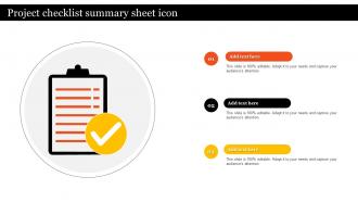 Project Checklist Summary Sheet Icon