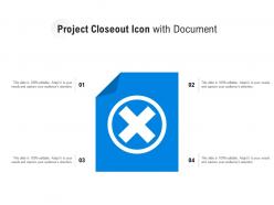 Project Closeout Icon With Document