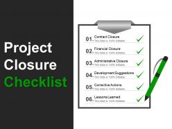 Project closure checklist powerpoint templates