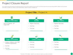 Project closure report how to escalate project risks ppt model outfit