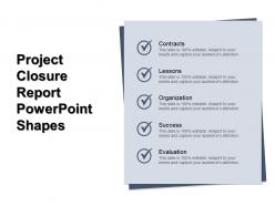 Project closure report powerpoint shapes