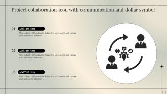 Project Collaboration Icon With Communication And Dollar Symbol