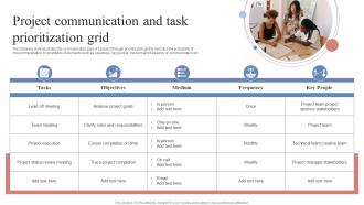 Project Communication And Task Prioritization Grid