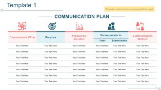 Project Communication Plan Powerpoint Presentation Slides