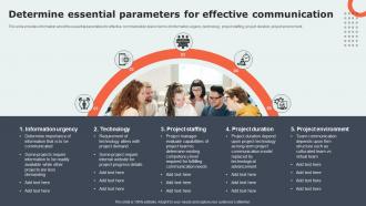 Project Communication Strategy Overview Determine Essential Parameters For Effective Communication