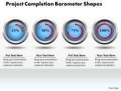 Project completion barometer powerpoint template