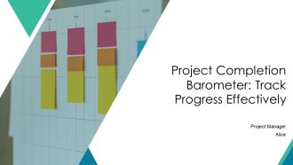 Project Completion Barometer Track Progress Effectively PPT Sample AT