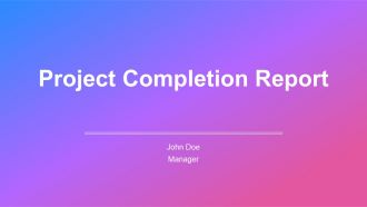 Project Completion Report PPT Slides AT