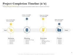 Project completion timeline planning deal evaluation ppt presentation icon good