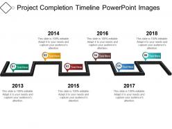Project completion timeline powerpoint images