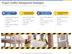 Project conflict management strategies construction project risk landscape ppt ideas