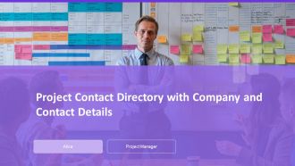 Project Contact Directory With Company And Contact Details PPT Structure AT
