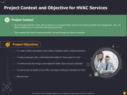 Project context and objective for hvac services ppt powerpoint model