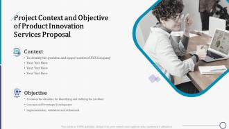 Project context and objective of product innovation services proposal