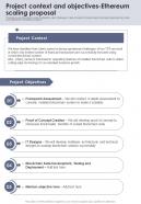 Project Context And Objectives Ethereum Scaling Proposal One Pager Sample Example Document