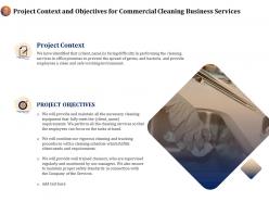 Project context and objectives for commercial cleaning business services ppt file elements