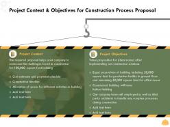 Project context and objectives for construction process proposal ppt file good