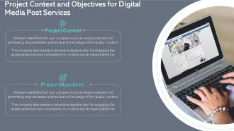 Project context and objectives for digital media post services ppt styles