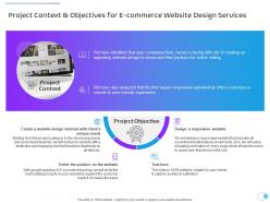 Project context and objectives for e commerce website design services ppt file
