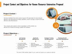 Project Context And Objectives For Human Resource Automation Proposal Ppt Clipart