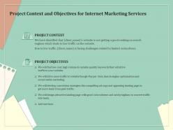Project context and objectives for internet marketing services ppt file templates