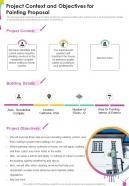 Project Context And Objectives For Painting Proposal One Pager Sample Example Document