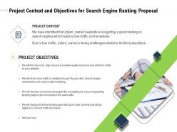 Project context and objectives for search engine ranking proposal ppt powerpoint presentation tips