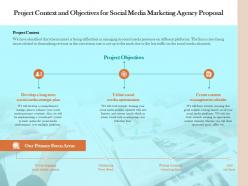 Project Context And Objectives For Social Media Marketing Agency Proposal Ppt File Guidelines