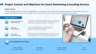 Project context and objectives for social networking consulting services