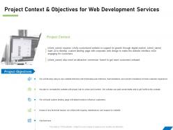 Project context and objectives for web development services ppt powerpoint file formats
