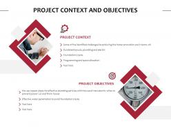 Project context and objectives ppt powerpoint presentation slides