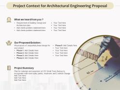 Project context for architectural engineering proposal ppt display