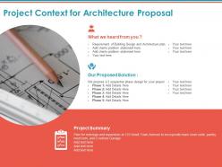 Project context for architecture proposal ppt powerpoint presentation picture