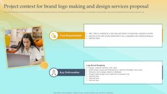 Project Context For Brand Logo Making And Design Services Proposal