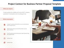 Project context for business partner proposal template ppt powerpoint presentation pictures
